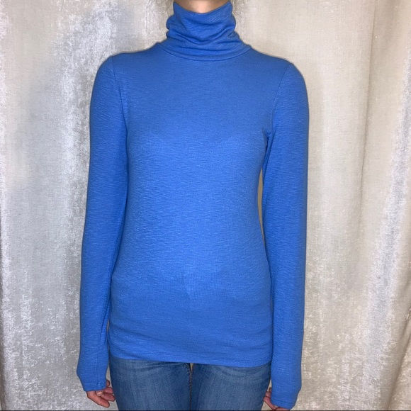 Aerie Blue Turtleneck Extra Small - Picture 1 of 3